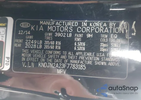 2015 Kia Soul from USA, damaged, VIN KNDJN2A23F7783185